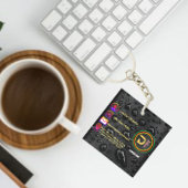 Moderne minimalistische aangepaste Logo stijlvolle Sleutelhanger