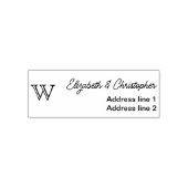 Moderne minimalistische aangepaste monogram retour zelfinktende stempel (Design)
