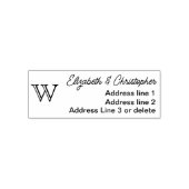 Moderne minimalistische aangepaste monogram retour zelfinktende stempel (Design)