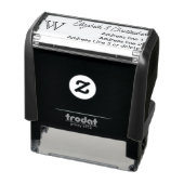 Moderne minimalistische aangepaste monogram retour zelfinktende stempel (Product)