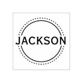 Moderne Minimalistische Aangepaste Monogram Rubberstempel (Afrduk)