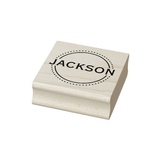 Moderne Minimalistische Aangepaste Monogram Rubberstempel (Stempel)