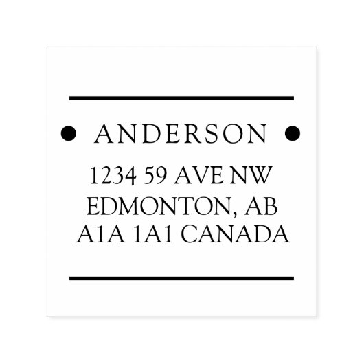 Moderne Minimalistische Aangepaste Naam Adres Fami Zelfinktende Stempel (Design)