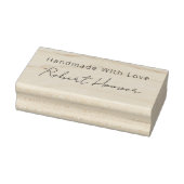 Moderne minimalistische aangepaste naam handgemaak rubberstempel (Stempel)