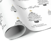 Moderne Minimalistische Aangepaste Naam Prettig Ke Cadeaupapier (Rol Hoek)