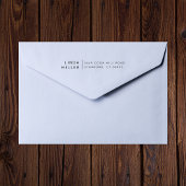 Moderne minimalistische aangepaste naam & retourad rubberstempel