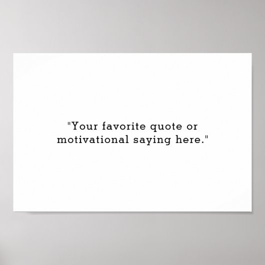 Moderne minimalistische aangepaste offerte Poster (Voorkant)