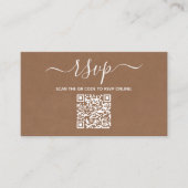 Moderne minimalistische aangepaste QR-code bruilof Informatiekaartje (Voorkant)