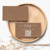 Moderne minimalistische aangepaste QR-code bruilof Informatiekaartje