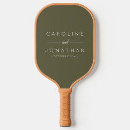 Moderne Minimalistische Aangepaste Trouw Namen Oli Pickleball Paddle