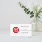 Moderne, minimalistische aangepaste Voeg uw Logo t Visitekaartje (Staand voorkant)