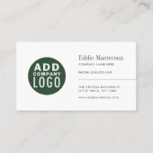 Moderne, minimalistische aangepaste Voeg uw Logo t Visitekaartje (Voorkant)