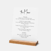 Moderne minimalistische aangepaste witte bruiloft  acryl bord (Hoek)