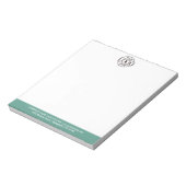 Moderne Minimalistische Aangepaste Zakelijke Logo Notitieblok (Linkerzijde)