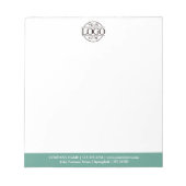 Moderne Minimalistische Aangepaste Zakelijke Logo Notitieblok (Voorkant)