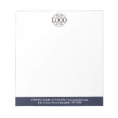 Moderne Minimalistische Aangepaste Zakelijke Logo  Notitieblok (Voorkant)