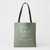 Moderne Minimalistische Aangepaste Zakelijke Logo Tote Bag (Voorkant)