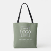Moderne Minimalistische Aangepaste Zakelijke Logo Tote Bag (Achterkant)