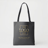 Moderne Minimalistische Aangepaste Zakelijke Logo Tote Bag (Voorkant)