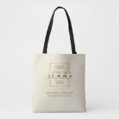 Moderne Minimalistische Aangepaste Zakelijke Logo Tote Bag (Voorkant)