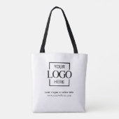 Moderne Minimalistische Aangepaste Zakelijke Logo Tote Bag (Achterkant)
