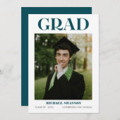 Moderne minimalistische aankondiging Afstudeerder (Voorkant / Achterkant)