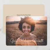 Moderne minimalistische aankondiging van Afstudere (Voorkant / Achterkant)