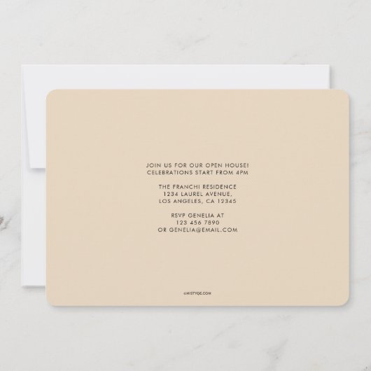 Moderne minimalistische aankondiging van Afstudere (Achterkant)