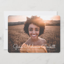 Moderne minimalistische aankondiging van Afstudere