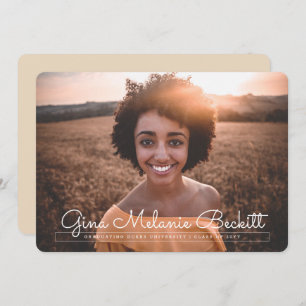 Moderne minimalistische aankondiging van Afstudere