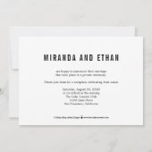 Moderne minimalistische aankondiging van het fotoh (Achterkant)