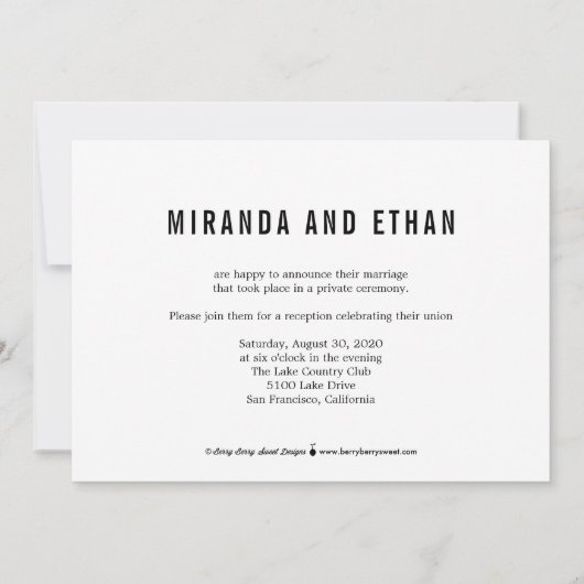 Moderne minimalistische aankondiging van het fotoh (Achterkant)