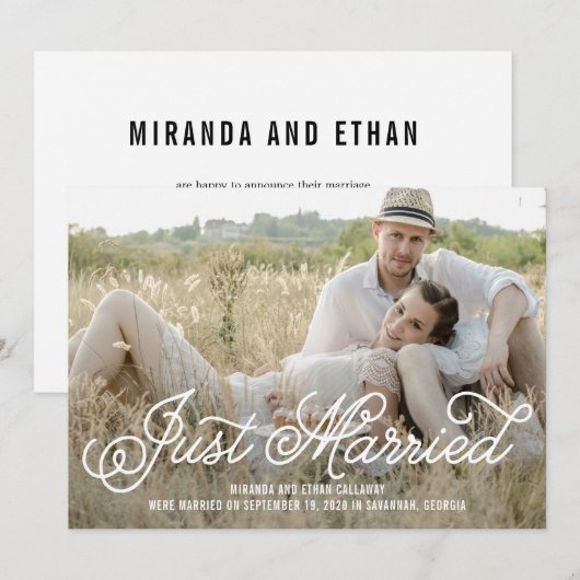 Moderne minimalistische aankondiging van het fotoh (Voorkant / Achterkant)