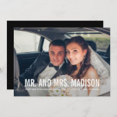 Moderne minimalistische aankondiging van het huwel (Voorkant / Achterkant)