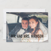 Moderne minimalistische aankondiging van het huwel (Voorkant)