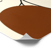 Moderne Minimalistische Aardse Abstracte Silhouet Poster (Hoek)