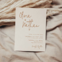 Moderne minimalistische aardse bruiloft