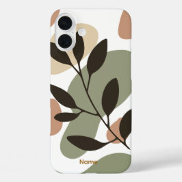Moderne minimalistische aardse tonen iPhone 16 plus hoesje