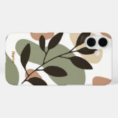 Moderne minimalistische aardse tonen Case-Mate iPhone case (Achterkant (horizontaal))