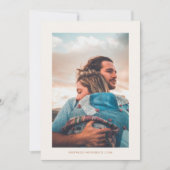 Moderne minimalistische aardse trouwfoto save the date (Voorkant)