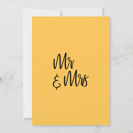 Moderne Minimalistische Abrikoos Vier Ons! Kaart (Achterkant)