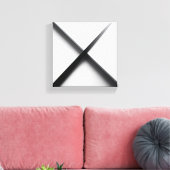Moderne Minimalistische Abstract - Strak 3D Geomet Canvas Afdruk (Insitu (Woonkamer))