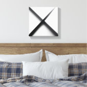 Moderne Minimalistische Abstract - Strak 3D Geomet Canvas Afdruk (Insitu (Slaapkamer))