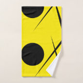 Moderne minimalistische Abstracte Art Yellow Black Bad Handdoek (Handdoek)