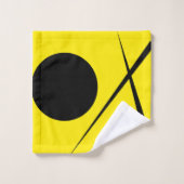 Moderne minimalistische Abstracte Art Yellow Black Bad Handdoek (Wasdoekje)
