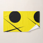 Moderne minimalistische Abstracte Art Yellow Black Bad Handdoek (Handdoek)
