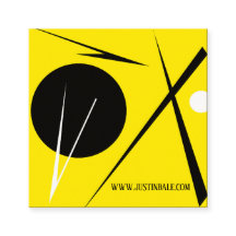 Moderne minimalistische Abstracte Art Yellow White