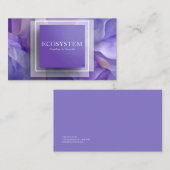 Moderne minimalistische Abstracte bloemen Paarse Visitekaartje (Voorkant / Achterkant)