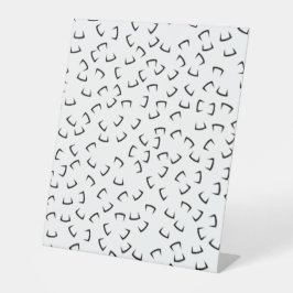 Moderne Minimalistische Abstracte Bureauteeken Reclamebord Met Voetstuk