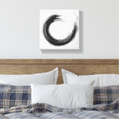 Moderne Minimalistische Abstracte Cirkelkunst - Kr Canvas Afdruk (Insitu (Slaapkamer))